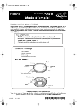 Roland PDX-8 V-Pad Manuel du propriétaire