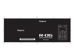Roland R-05 Enregistreur WAVE/MP3 Manuel du propriétaire