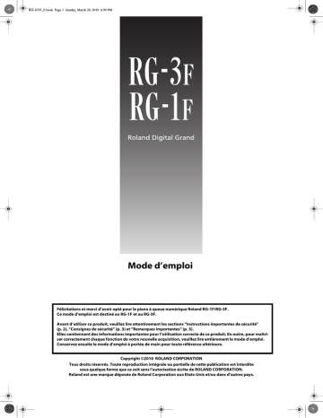 RG-3F | Roland RG-1F Piano à queue numérique Manuel du propriétaire | Fixfr