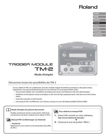 Roland TM-2 Trigger Module Manuel du propriétaire | Fixfr