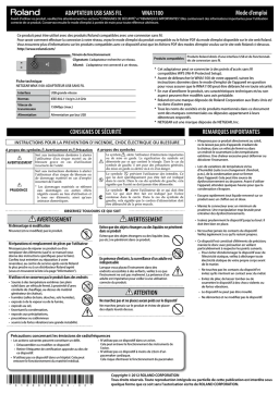 Roland WNA1100-RL Wireless Dongle Manuel du propriétaire