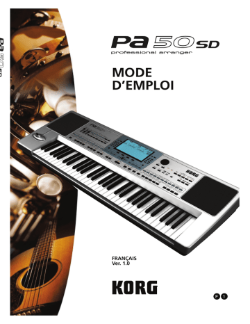 Manuel du propriétaire | Korg PA50sd Manuel utilisateur | Fixfr