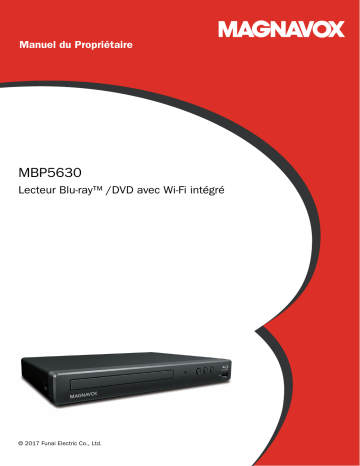 Magnavox MBP5630/F7 Blu-ray Disc Player with Built-in Wi-Fi Manuel du propriétaire | Fixfr