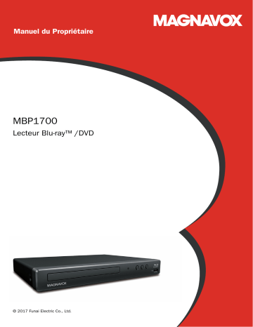 Magnavox MBP1700/F7 Blu-ray Disc Player Manuel du propriétaire | Fixfr