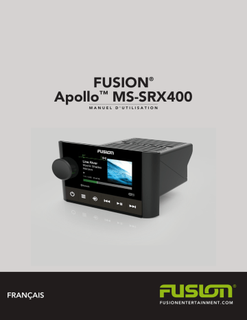 Fusion MS-SRX400 Apollo Marine Zone Stereo With Built-In Wi-Fi Manuel du propriétaire | Fixfr