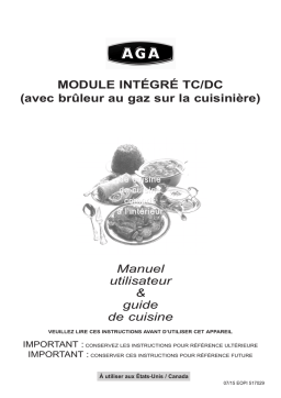 AGA TC DC Module with Gas Top Users Guide Manuel du propriétaire