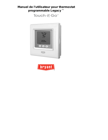 Bryant T2-PHP01-A Legacy™ Programmable Thermostat Manuel du propriétaire | Fixfr