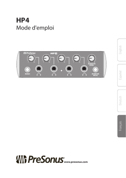 PRESONUS HP4 Manuel du propriétaire