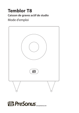 PRESONUS Temblor T8 Manuel du propriétaire