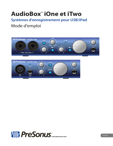 AudioBox iOne | PRESONUS AudioBox iTwo Studio Manuel du propriétaire | Fixfr