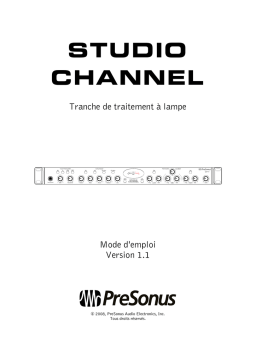 PRESONUS Studio Channel Manuel du propriétaire