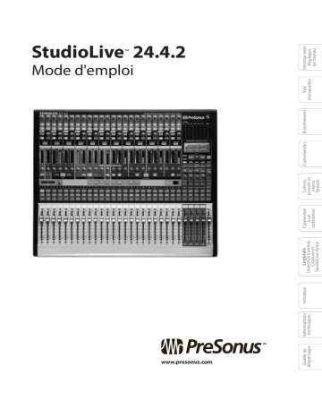 PRESONUS StudioLive 24.4.2 Manuel du propriétaire | Fixfr