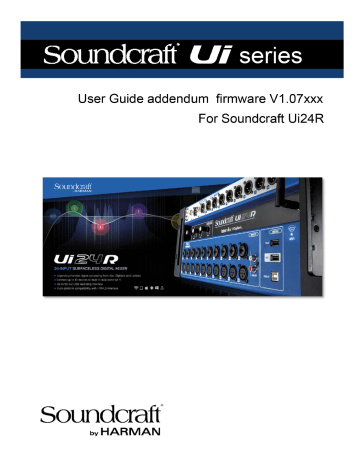 SoundCraft Ui24R 24-channel Digital Mixer/USB Multi-Track Recorder with Wireless Control Manuel du propriétaire | Fixfr