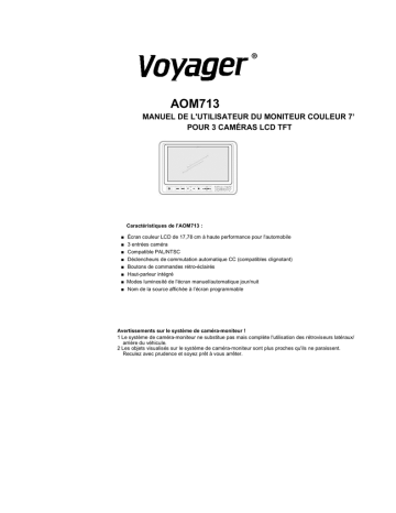 Voyager AOM713 Manuel du propriétaire | Fixfr