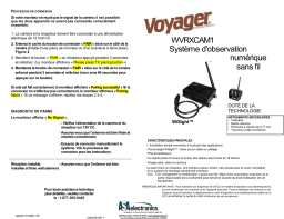 Voyager WVRXCAM1 Manuel du propriétaire