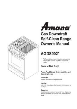 Amana AGDS902 Series Manuel du propriétaire