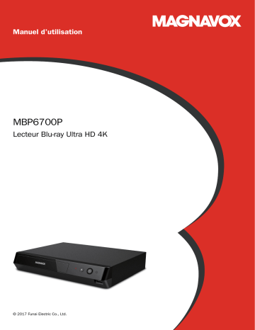 Magnavox MBP6700P/F7 4K Ultra HD Blu-ray Disc Player Manuel du propriétaire | Fixfr