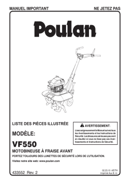 Poulan VF550 Manuel utilisateur