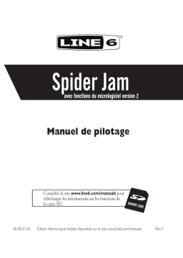 Line 6 Spider Jam Manuel utilisateur
