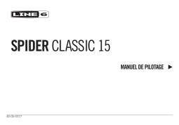 Line 6 Spider Classic 15 Manuel utilisateur