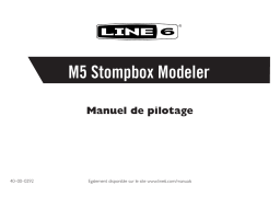 Line 6 M5 Stompbox Modeler Manuel utilisateur