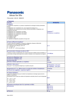 Panasonic NRB32FE2 Manuel utilisateur