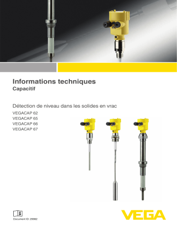 VEGACAP 67 | VEGACAP 65 | VEGACAP 62 | Vega VEGACAP 66 Capacitive cable probe for level detection Information produit | Fixfr