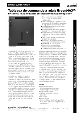 Leviton R0800 Relay Insert Panel Manuel utilisateur
