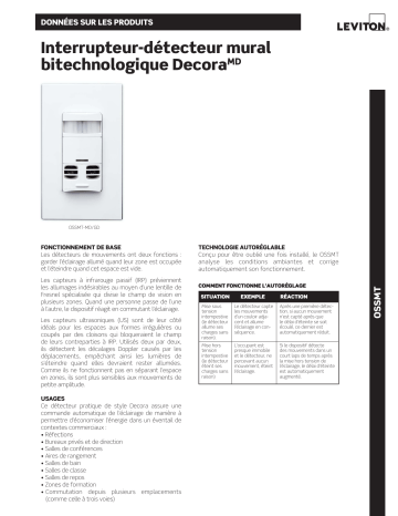 OSSMT-M3I | Leviton OSSMT-GDB Discontinued Product Manuel utilisateur | Fixfr