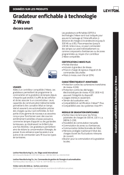 Leviton DZPD3-2BW Automation/ AV Controller Manuel utilisateur