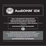 Accessory Power AudiOHM iDX Manuel utilisateur