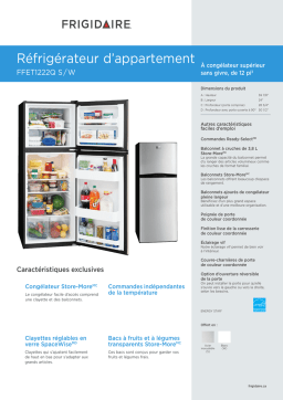 Frigidaire FFET1222QW Manuel utilisateur