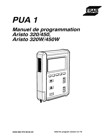 ESAB PUA 1 Manuel utilisateur | Fixfr