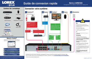 4KHDIP88W | LNR61082TW | 4KHDIP84W | Lorex 4KHDIP44W IP Camera System Manuel utilisateur | Fixfr