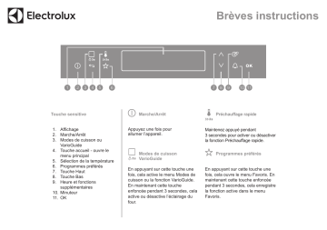 Manuel utilisateur | Electrolux EVY0841BAX Guide de démarrage rapide | Fixfr