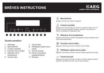 KR8403021M | Manuel utilisateur | AEG KR8473121M Guide de démarrage rapide | Fixfr