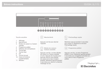 Manuel utilisateur | Electrolux EBSL70CN Guide de démarrage rapide | Fixfr