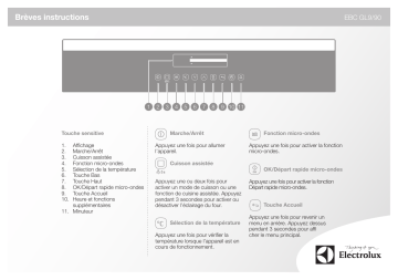 EBCGL9CN | Manuel utilisateur | Electrolux EBCGL9SP Guide de démarrage rapide | Fixfr