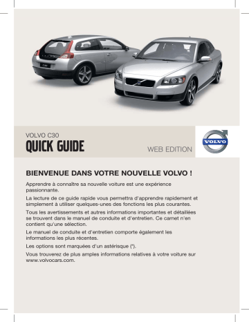 Manuel utilisateur | Volvo C30 2010 Guide de démarrage rapide | Fixfr