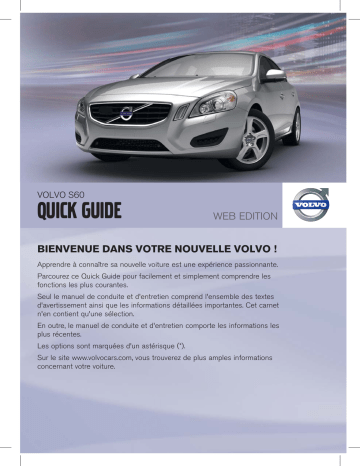 Manuel utilisateur | Volvo S60 2012 Guide de démarrage rapide | Fixfr