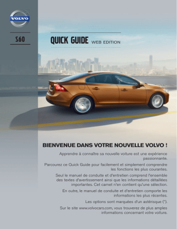 Manuel utilisateur | Volvo S60 2013 Guide de démarrage rapide | Fixfr
