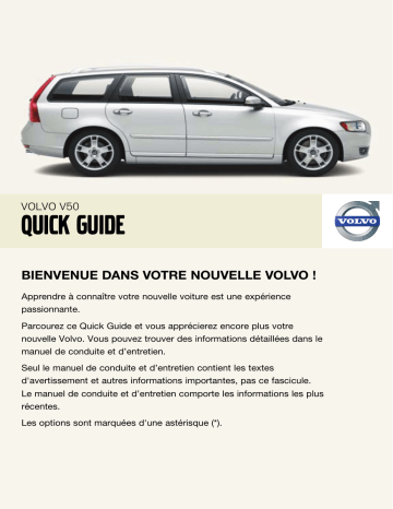 Manuel utilisateur | Volvo V50 2008 Guide de démarrage rapide | Fixfr