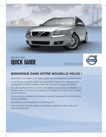 Manuel utilisateur | Volvo V50 2011 Early Guide de démarrage rapide | Fixfr