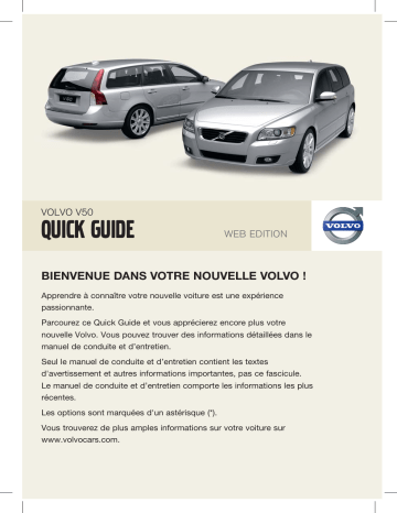 Manuel utilisateur | Volvo V50 2009 Guide de démarrage rapide | Fixfr