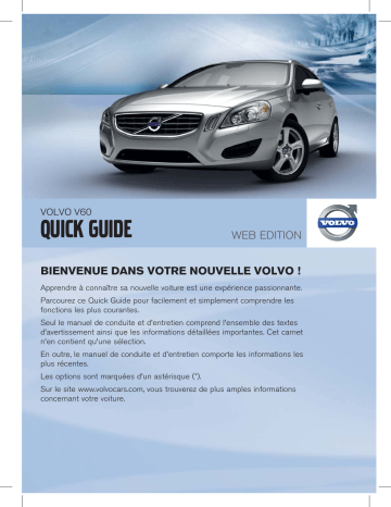 Manuel utilisateur | Volvo V60 2012 Guide de démarrage rapide | Fixfr