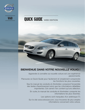 Manuel utilisateur | Volvo V60 2013 Guide de démarrage rapide | Fixfr
