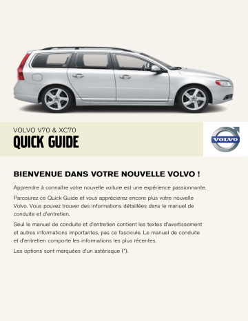 XC70 | Manuel utilisateur | Volvo V70 2008 Guide de démarrage rapide | Fixfr