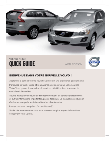 Manuel utilisateur | Volvo XC60 2009 Late Guide de démarrage rapide | Fixfr