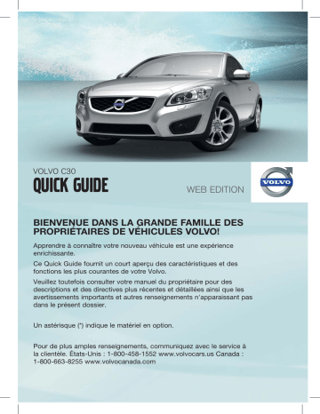 Manuel utilisateur | Volvo C30 2011 Early Guide de démarrage rapide | Fixfr