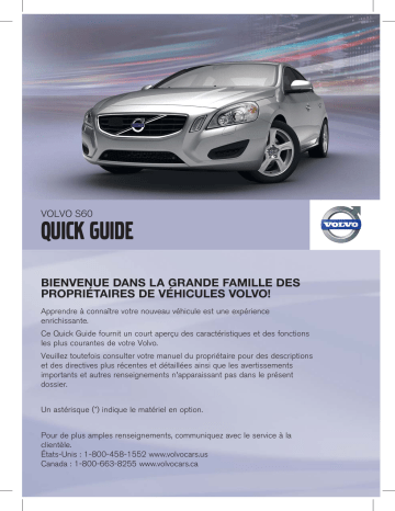 Manuel utilisateur | Volvo S60 2012 Late Guide de démarrage rapide | Fixfr